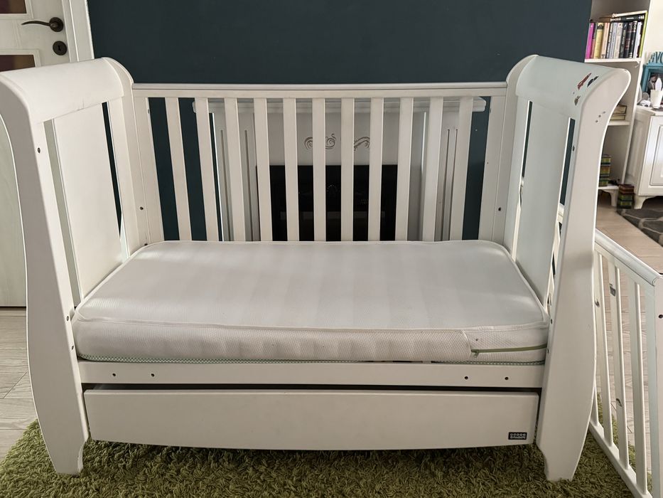 Pătuț bebeluși Tutti Bambini cu sertar - Reglabil pe înălțime