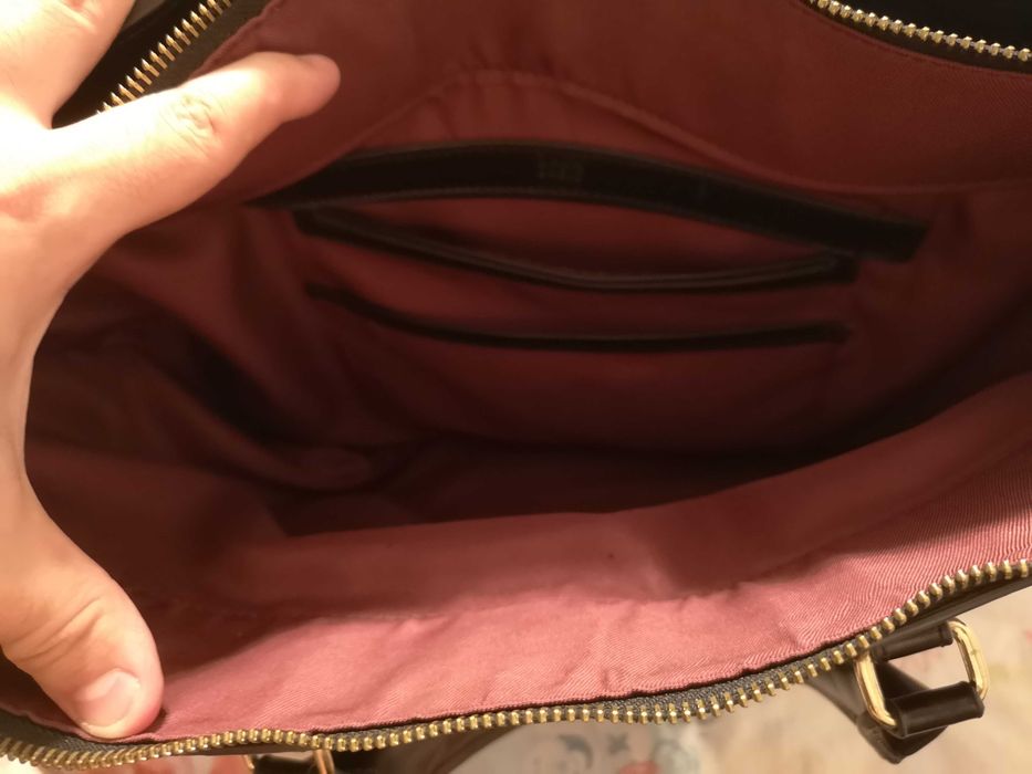 Poseta Zara mare neagra (geanta dama) 47x28x14 cm, 2 compartimente