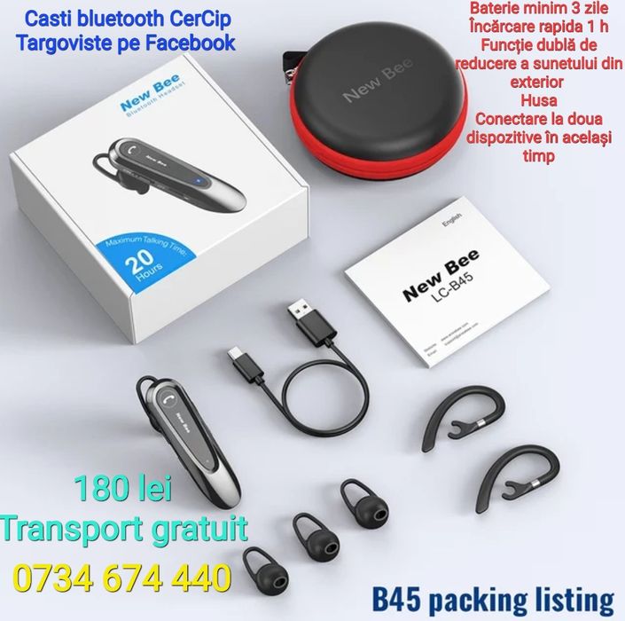 Casti bluetooth New Bee