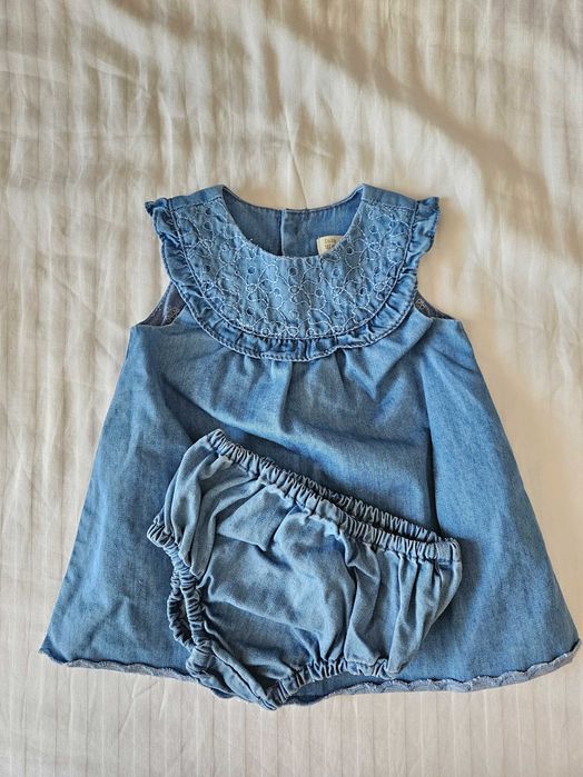 Лот летни дрешки за момиче, размер 74-80 (6м-12м) на НМ, Zara Mini, Mamas&Papas и др.