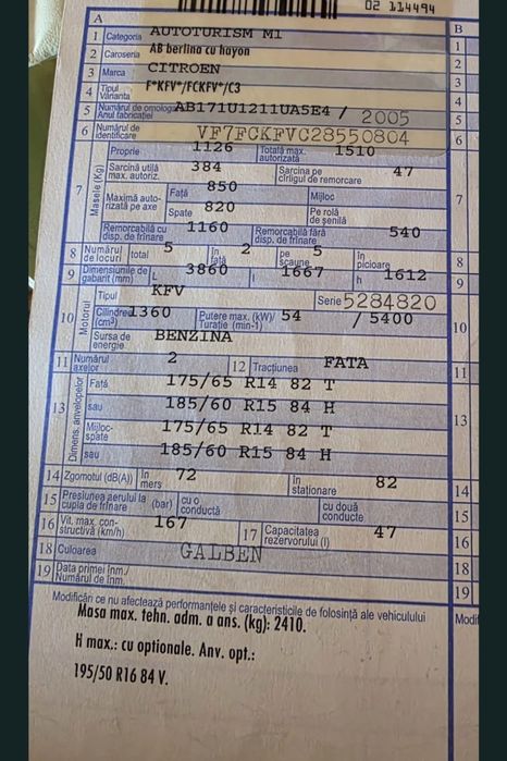 Vand citroen c3 2005