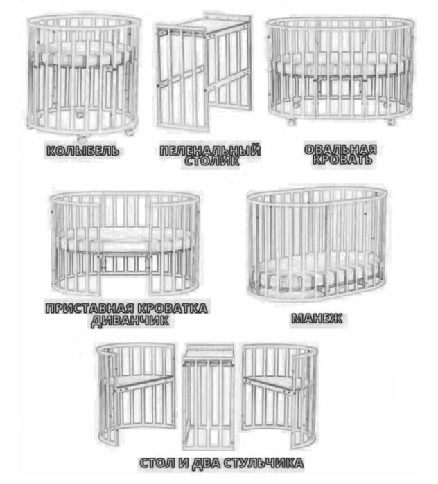 Детская кроватка- трансформер