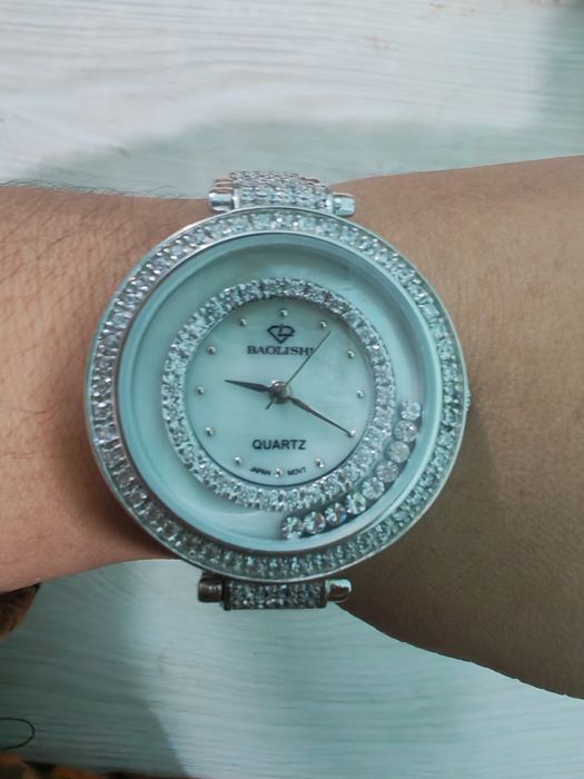 “BAOLISHI 925 SILVER watch cz hand setting quartz”
