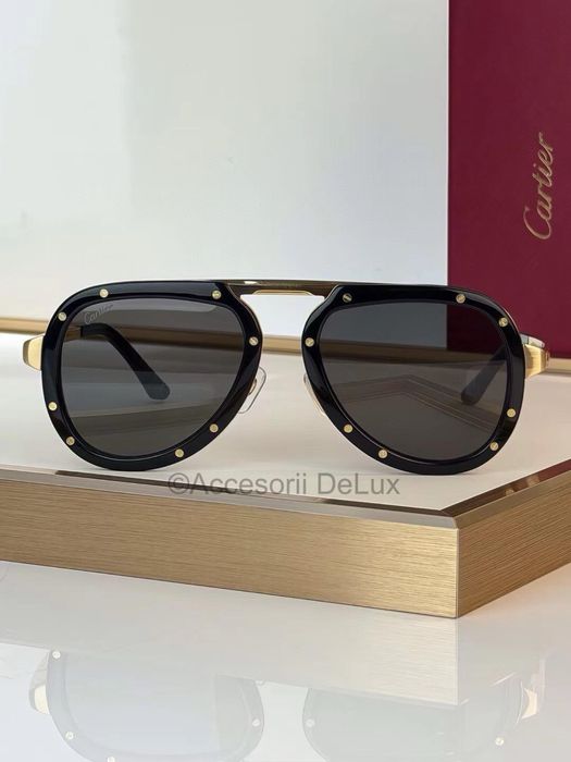 Ochelari de Soare Cartier CT0879S Noi Full Box Santos De Cartier  Gold