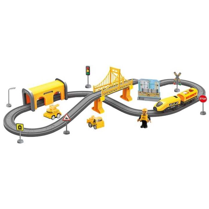 Circuit tren electric pentru copii,cu accesorii, 66 piese,nou