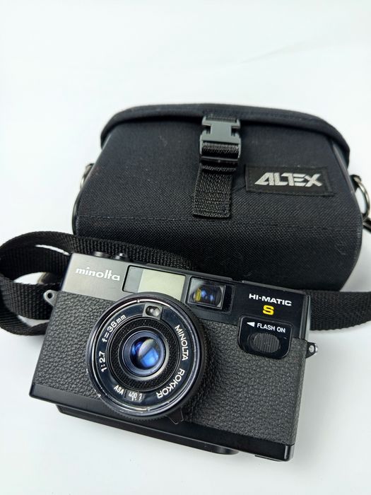 Minolta Hi-Matic S + Camera bag / Canon Prima Tele (Sure Shot Telemax)