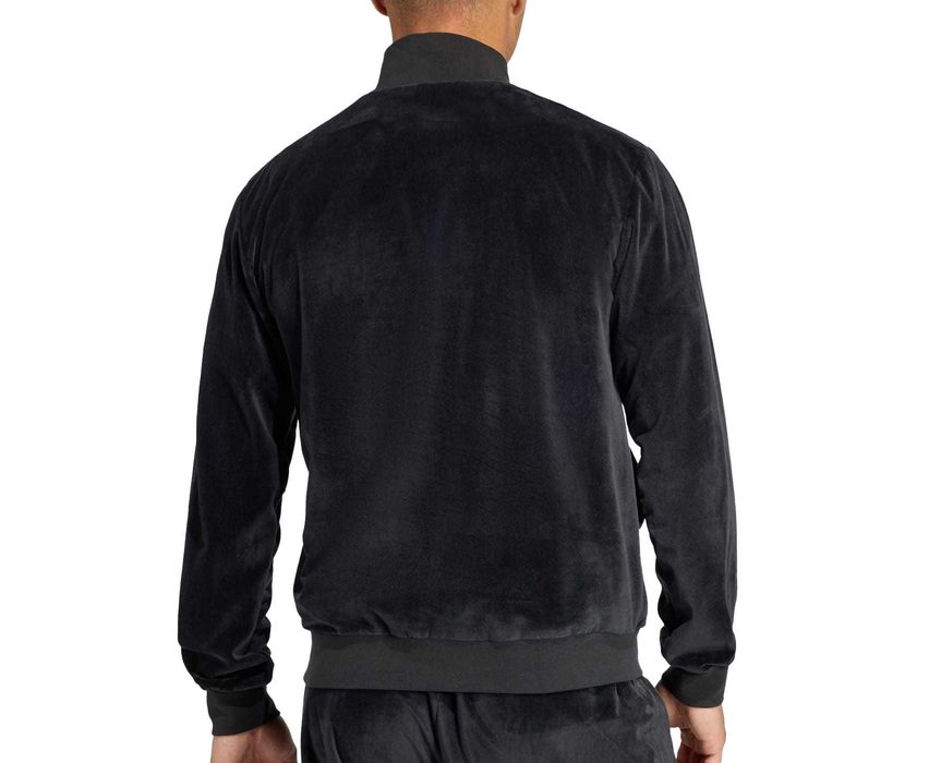 adidas men VELOUR HALF ZIP Track Top