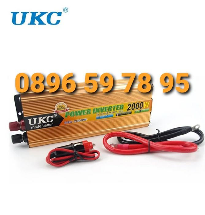 1000 W Инвертор Преобразовател 24 12v 500w Кола Камион Автобус Инвенто