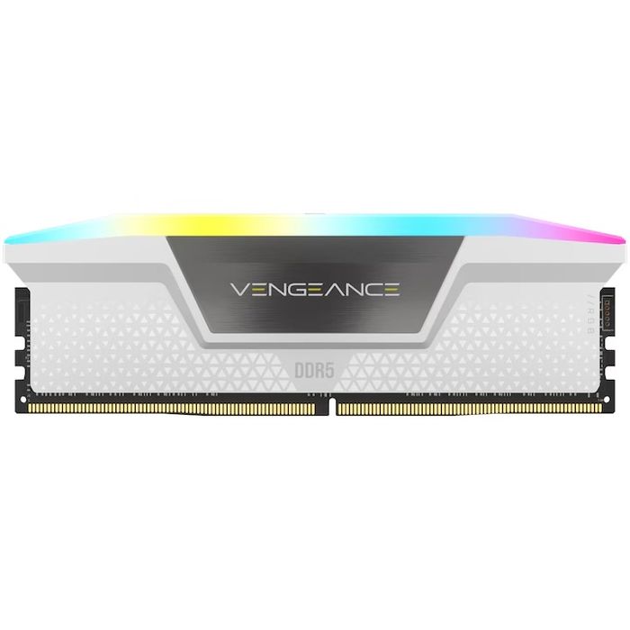 RAM памет Corsair Vengeance RGB White, 32GB (2x16GB), DDR5, 6000 MHz