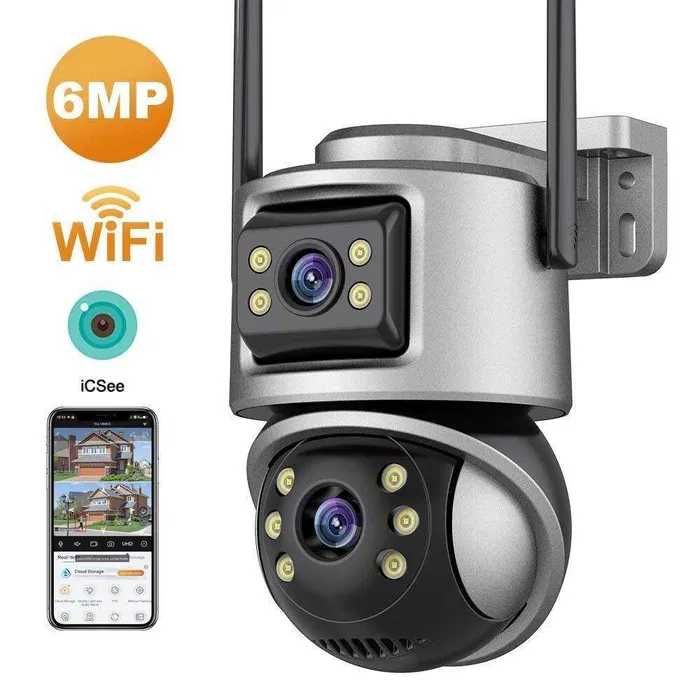 Безжична двойна камера за наблюдение 8MP