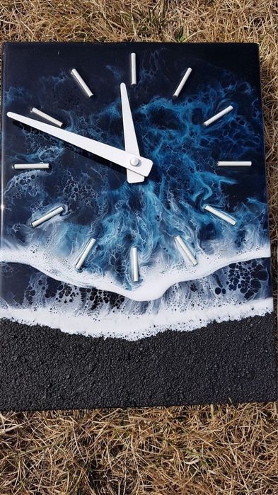 Часы море настенные из смолы