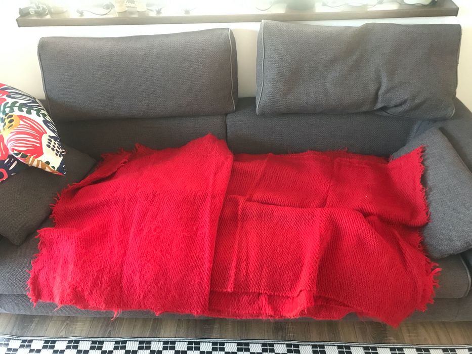 Cergi cuverturi lana rosie de la Sapanta originale anii 80