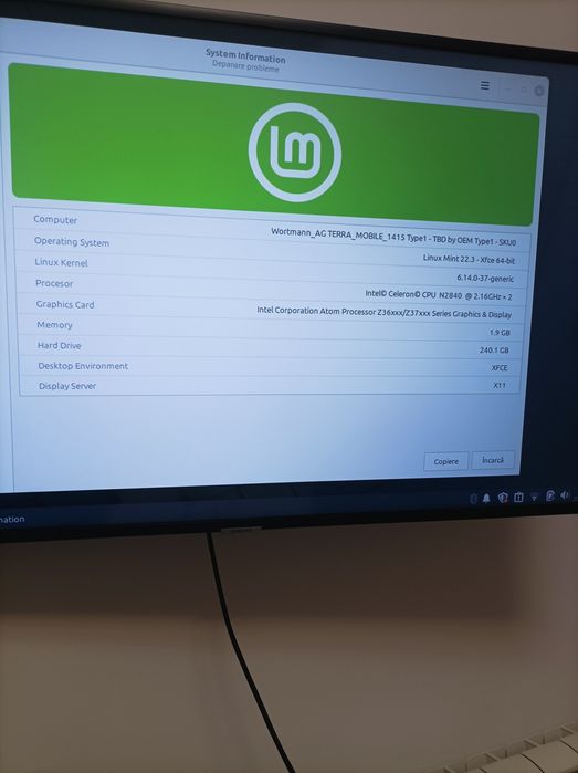 Laptop Terra Mobile 1415 Funcțional cu Ecran spart