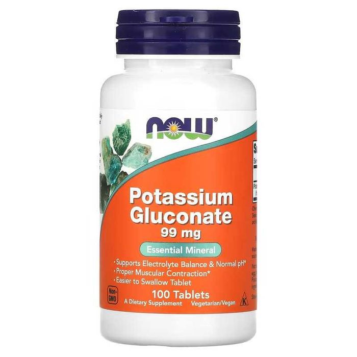 NOW Foods Potassium Citrate Калий цитрат Глюконат калия Gluconate