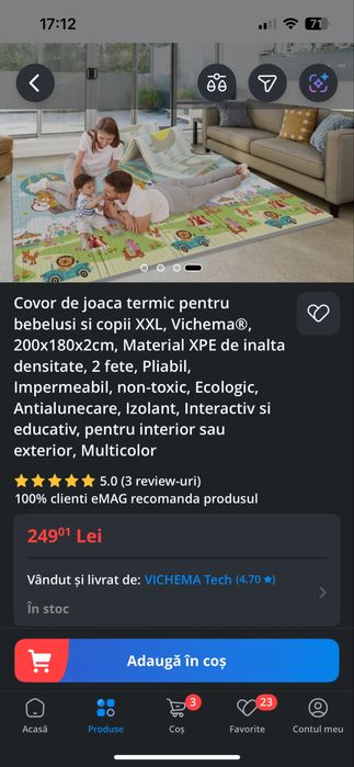 Covor de joaca pt bebelusi