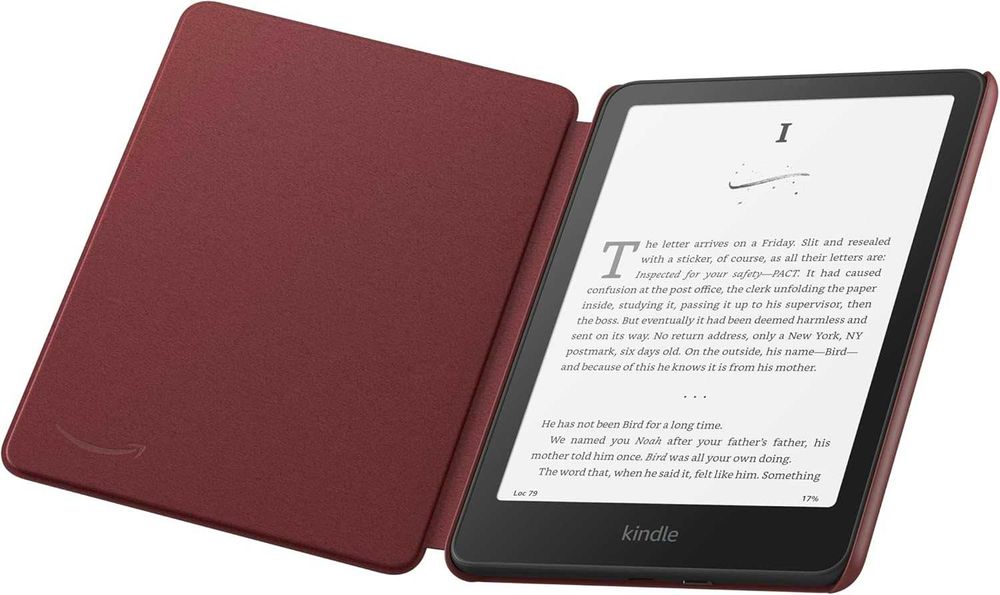 Премиальный кожаный чехол для Kindle Paperwhite/Colorsoft(Walnut/Ruby)