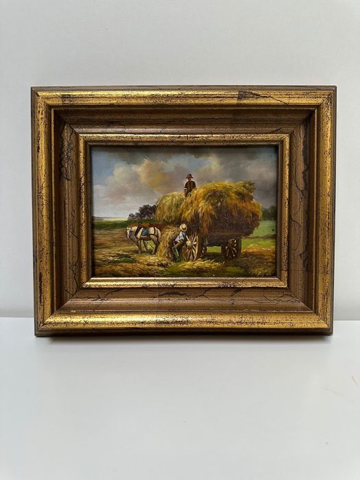 Tablou ulei pe lemn (28 x 23 cm)