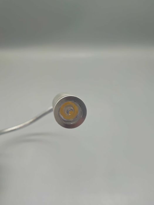 LED стенен спот с гъвкаво рамо 3W, топла светлина, сребрист!