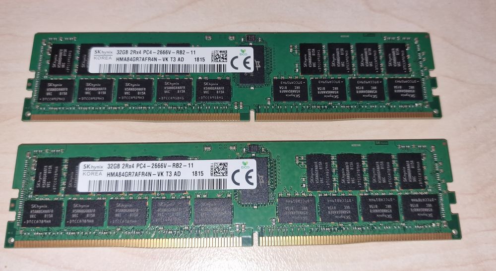 2 х 32GB DDR4 2666MHz ECC Registered RAM SK hynix