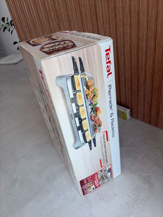 GRILL Tefal Pierrade & Raclette PR457B12 / PR457B – електрически раклет грил с каменна плоча, за до 10 души