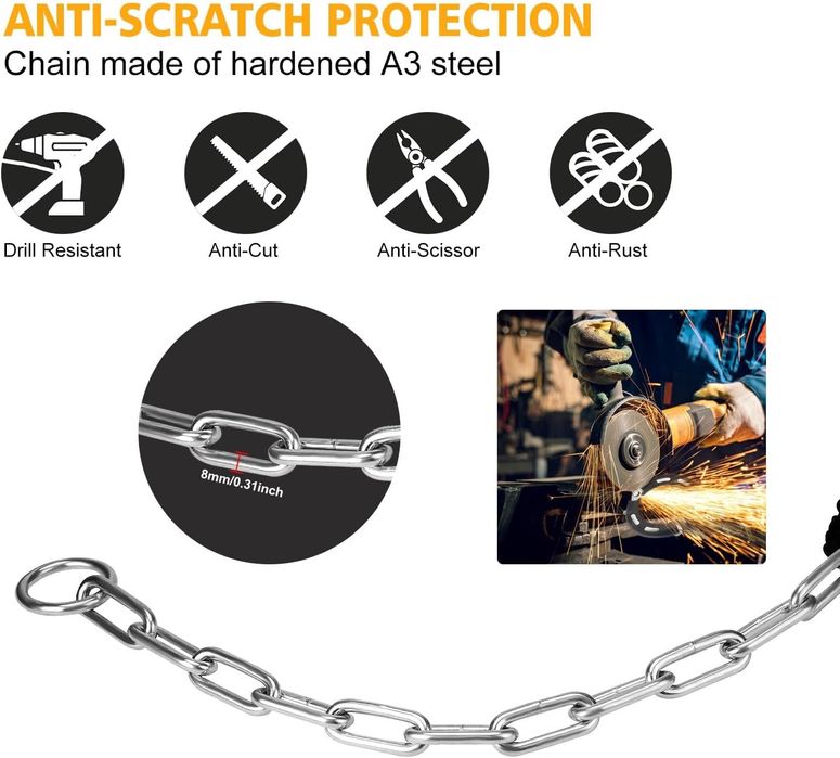 Брава против кражба за велосипед, скутер, ключалка тип белезници.