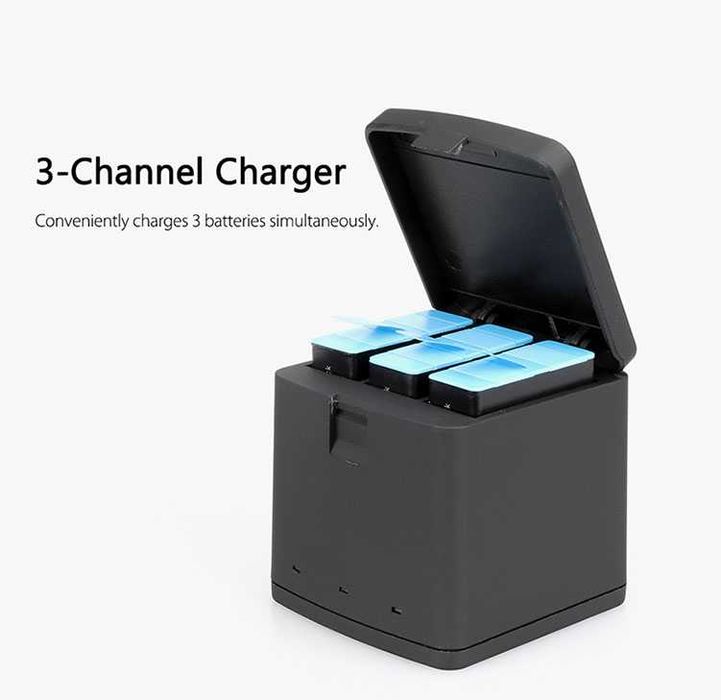 Зарядно устройство + 3 бр. Батерии за GoPro Hero 9/10/11/12/13 Black