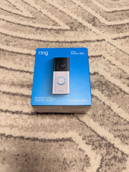 Kit Complet Smart: Sonerie Video Ring Wired Doorbell Plus (Gen 2) + Ring Chime (Gen 3) – TOATE NOI, SIGILATE