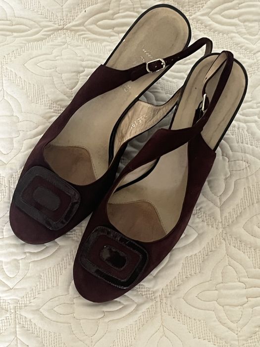 Замшевые босоножки