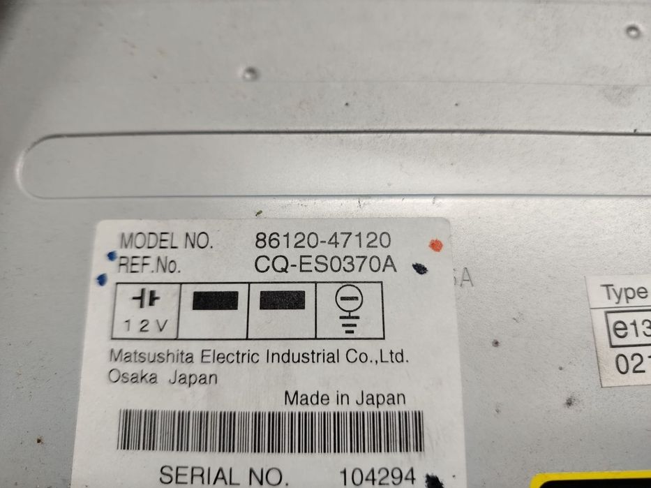 Cd radio player 86120-47120 Toyota Prius 2 [2003 - 2011]