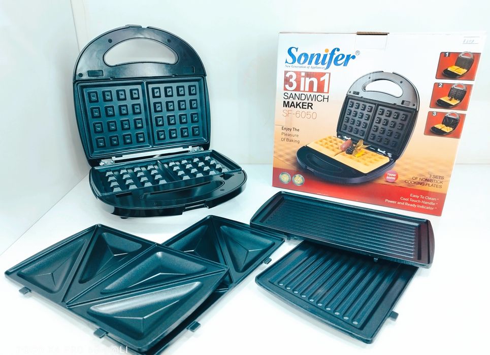 Тостер Вафельница Сендвичница Орешки Toster Sendvich Грил Sonifer 6050