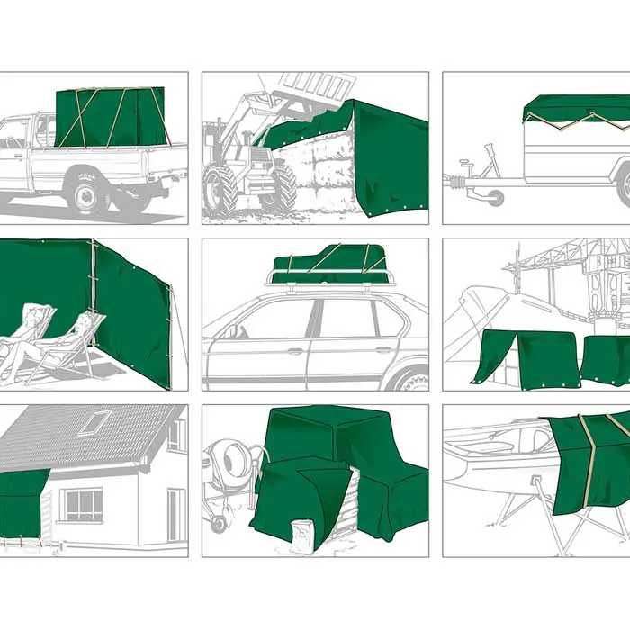 Платнище покривало брезент за предпазване, различни размери, с халки