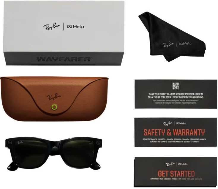 Ray-Ban Meta Wayfarer Gen1 AI Glasses – Matte Black/Graphite