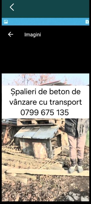 Știlpi  șpalieri de beton și Șpalieri metalici zincați de oțel de cea