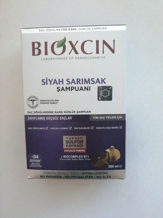 BIOXCIN/Шампоан/Против Косопад/Черен чесън/Грижа за косата/Козметика