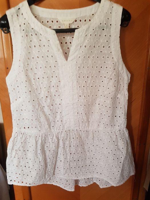 Bluză Adiva mărimea S, din broderie englezească 100% bumbac, impecab