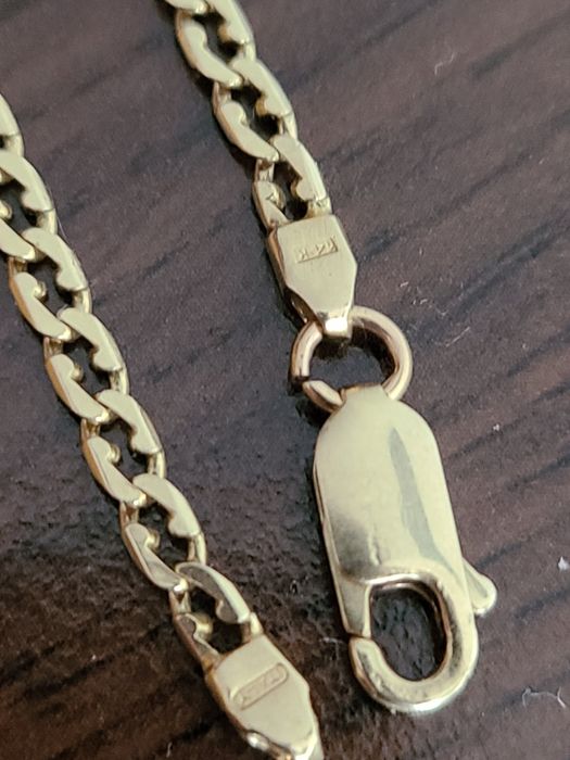 Lant +cruciulita de aur 14k