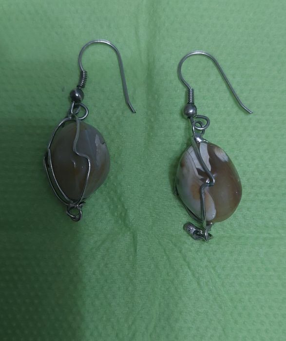 Колие с обеци полускъпоценни камъни