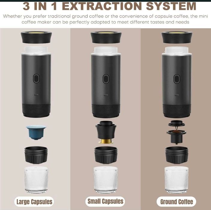 Преносима компактна кафемашина 3 в 1