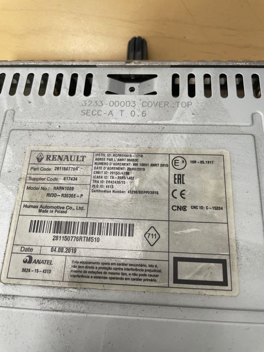 Radio,bluetooth pentru Dacia Duster logan 2