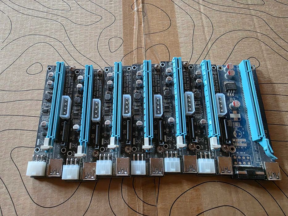 Lot 7x Riser PCI-E x16 pentru GPU Mining / PCI Express