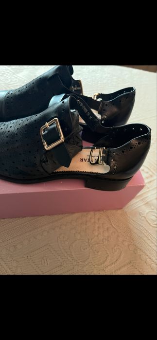 Туфли кожаные  . На весну и лето, с удобной колодкой.
