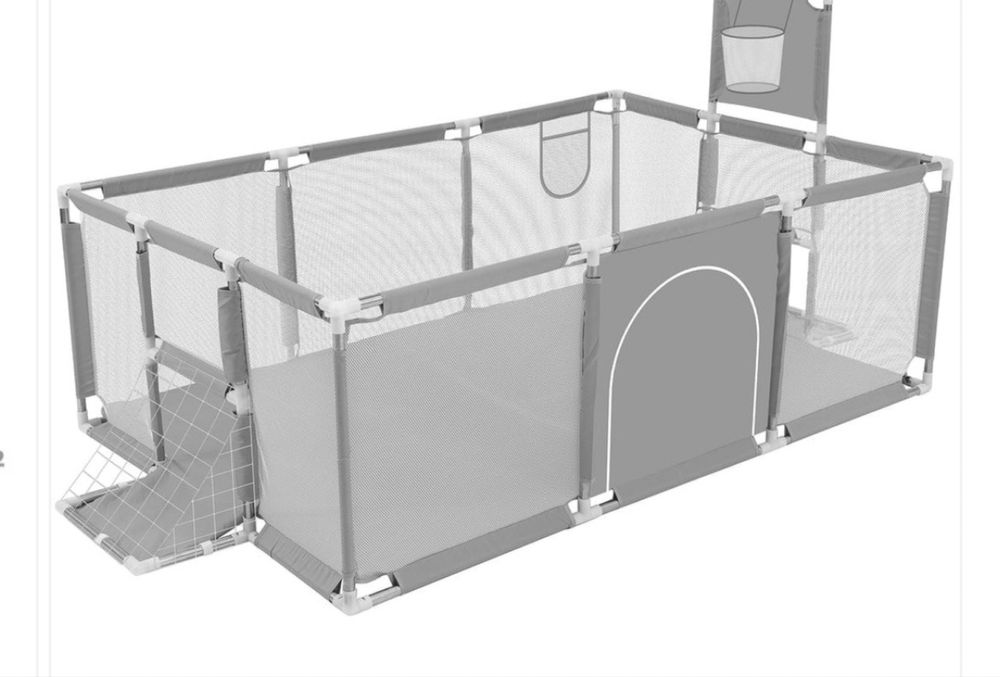 Бебешка ограда с кош и врата - 120/180 см.