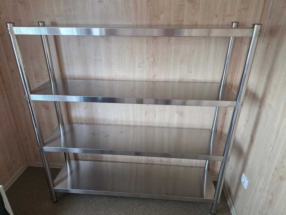 Raft din oțel inoxidabil,raft din inox cu 4 polite diferite marimi direct pe stoc