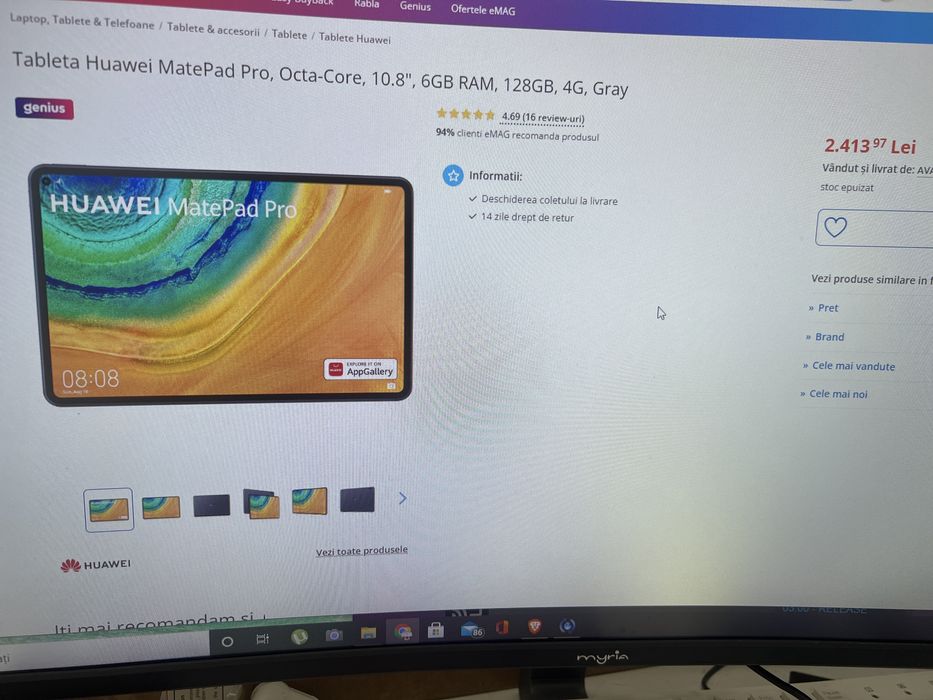 Tableta Huawei MatePro 10 Harman
