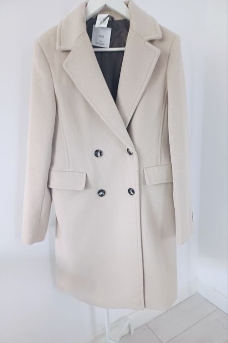 Palton MANGO bej lână M l