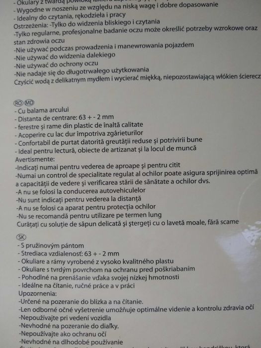 Ochelari de citit vedere sigilați