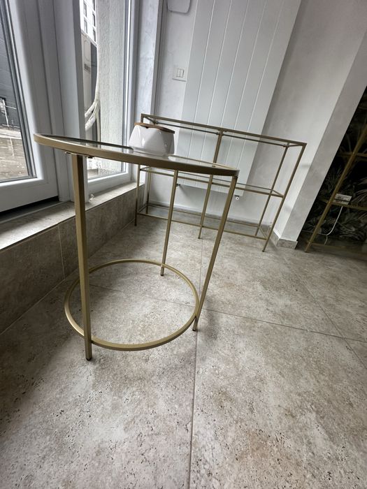 Masa, etajere  sticla mobilier magazin