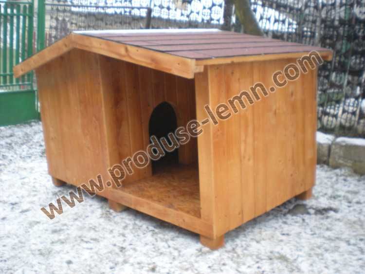Cusca,cotet caine din lemn,izolat termic - Model cu terasa