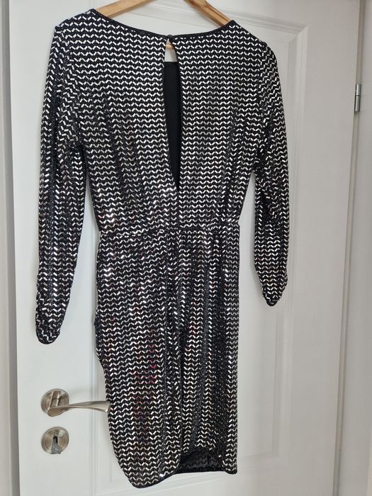 Rochie argintie elastica drapata