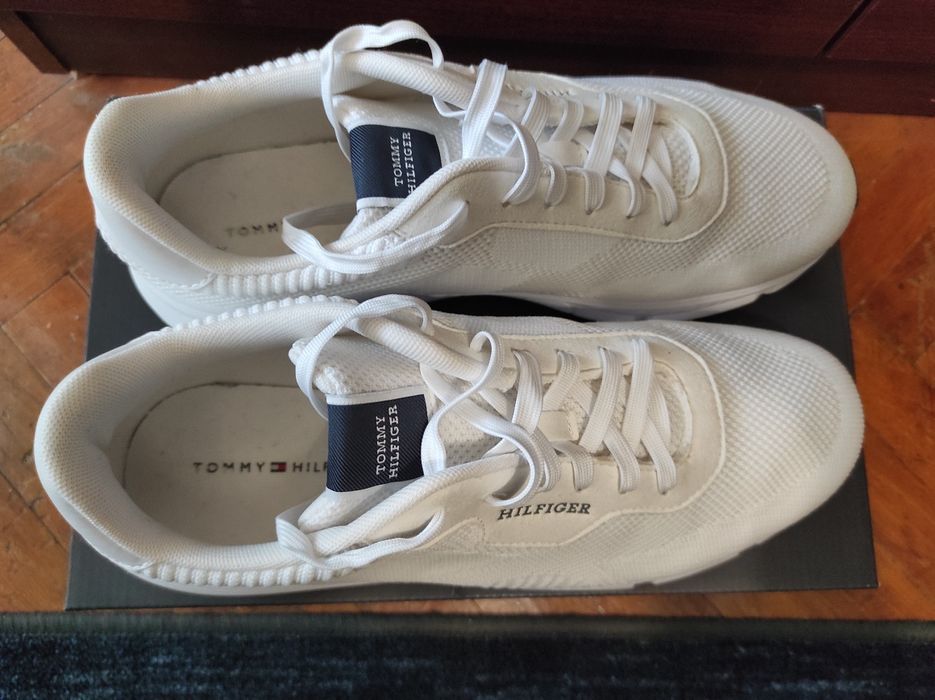 Обувки TOMMY HILFIGER Lightweight RWB Knit White